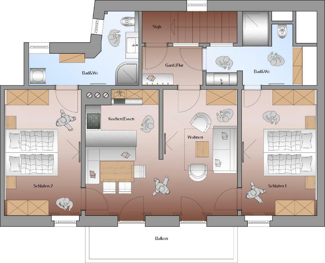 Appartements Erwin & Eleonore Huettl - Penthouse Neukirchen am Großvenediger エクステリア 写真